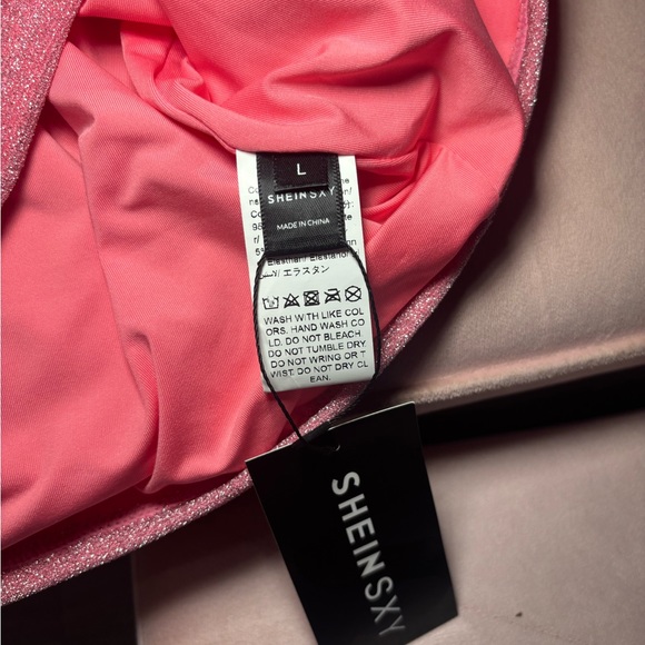 NWT Shimmery Pink Mini Dress | Large - Picture 10 of 10